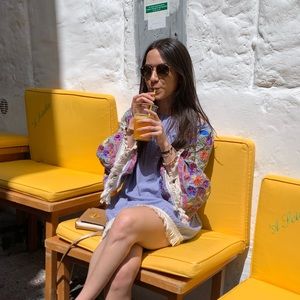 Velzera embroidered bell sleeved dress